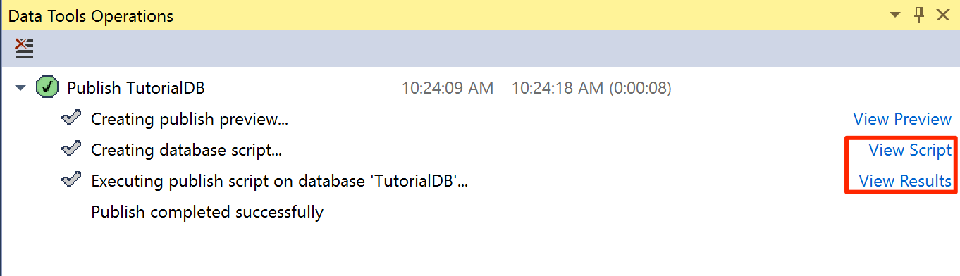 publish result